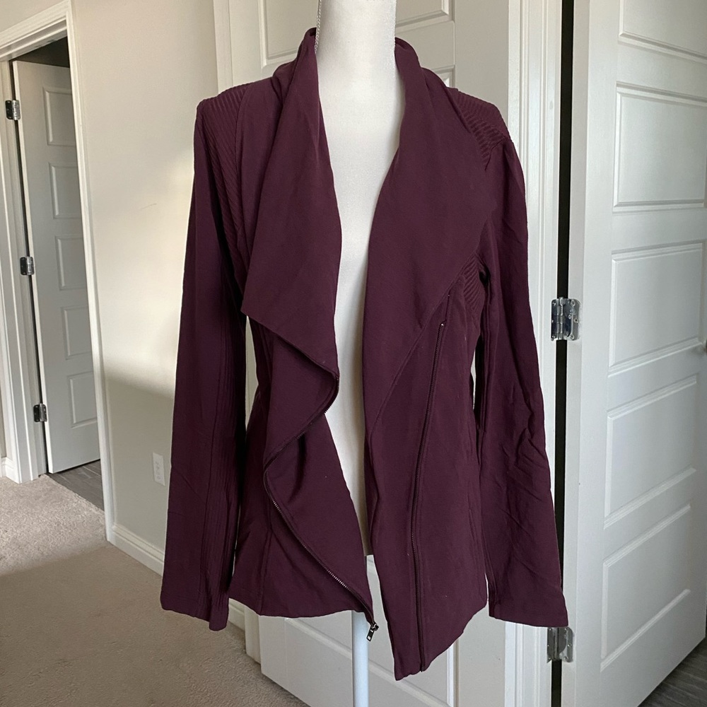 Purple Zip-Front Sweater